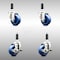 Service Caster 3 Inch 316SS Solid Poly Swivel 7/8 Inch Expanding Stem Caster Brake SCC, 2PK SCC-SS316EX20S314-SPUS-2-TLB-2-78 - alternate 1